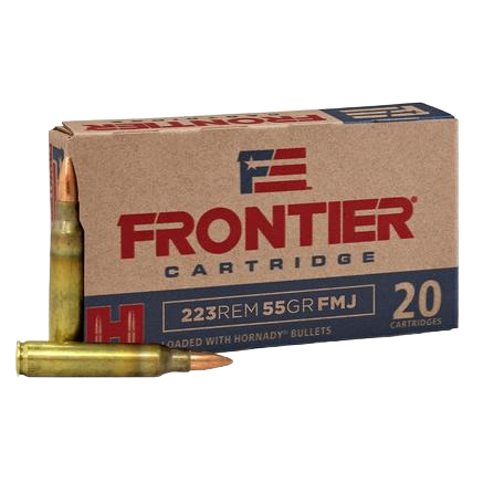 Hornady Frontier Rifle Ammunition .223 Rem 55 gr FMJ 3240 fps