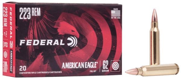 Federal American Eagle .223 Rem 62 gr FMJ 3020 fps