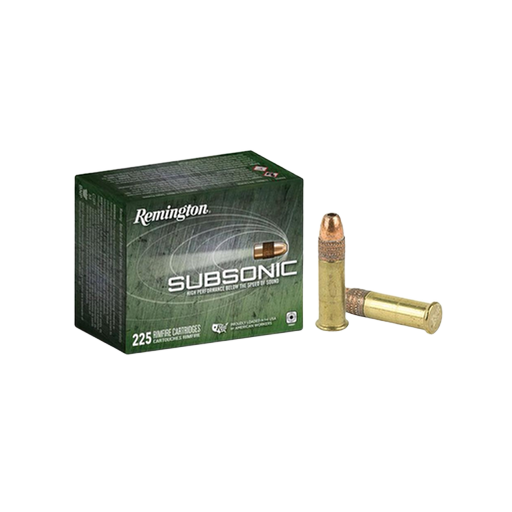 Remington Subsonic Rimfire Ammunition .22 LR 40 gr. HP 1050 fps 225/ct