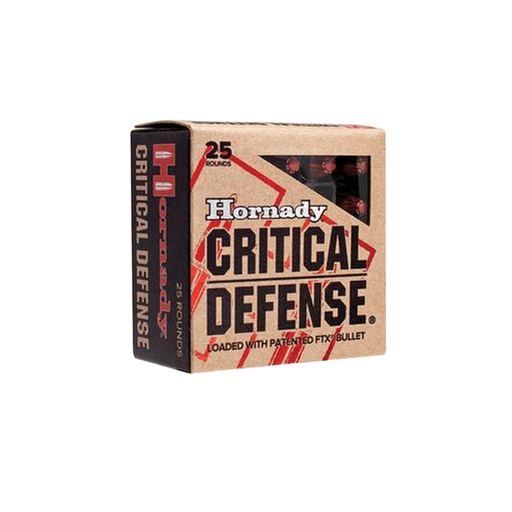 Hornady Critical Defense Handgun Ammunition 9mm Luger 115 gr. FTX 1140 fps 25/ct