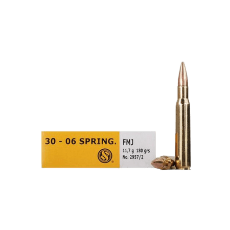 Sellier & Bellot Rifle Ammunition .30-06 Sprg 180 gr FMJ 2675 fps 20/ct